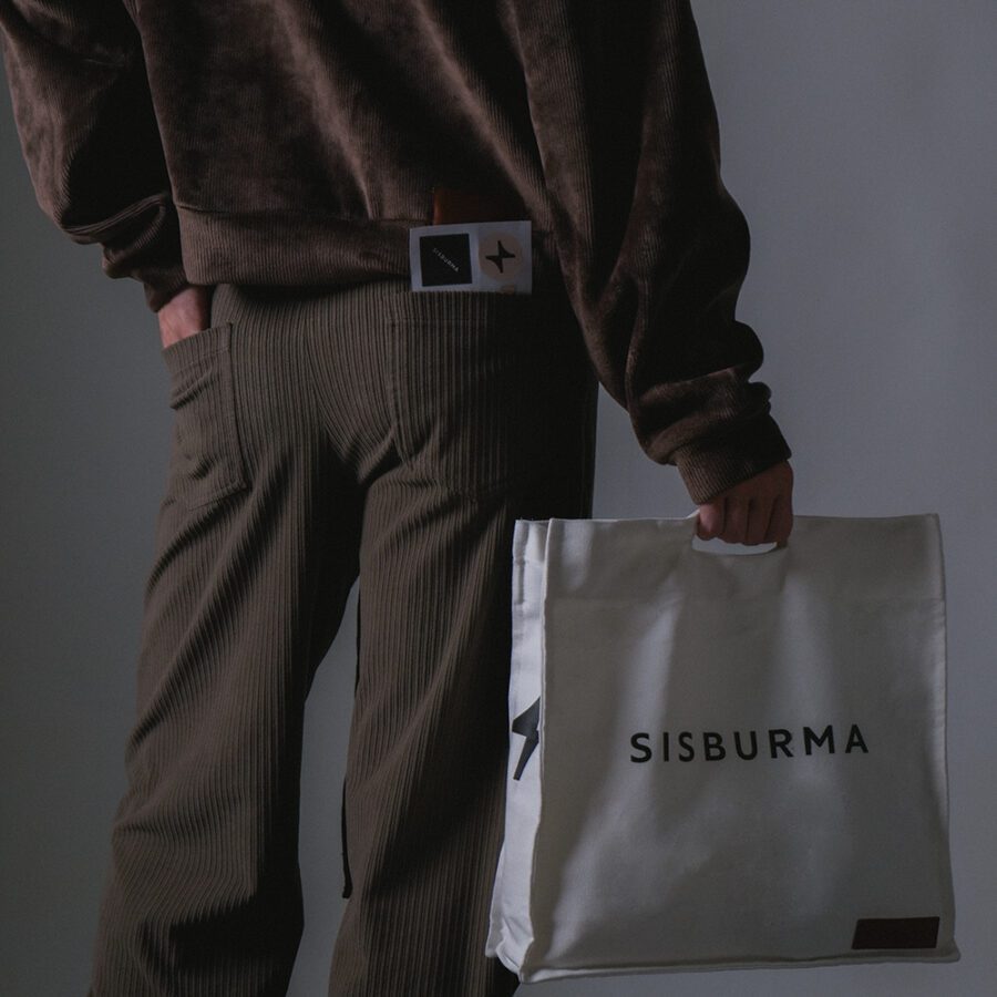 SISBURMA Corduroy Rectangle Hoodie - Image 4