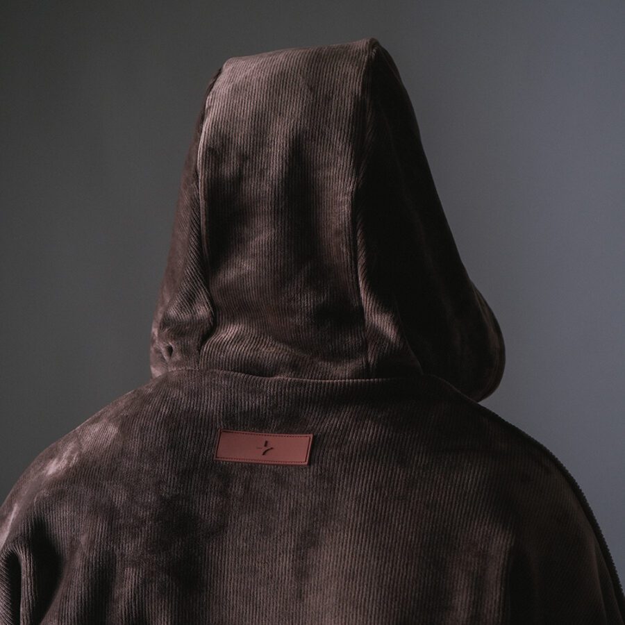 SISBURMA Corduroy Rectangle Hoodie - Image 2