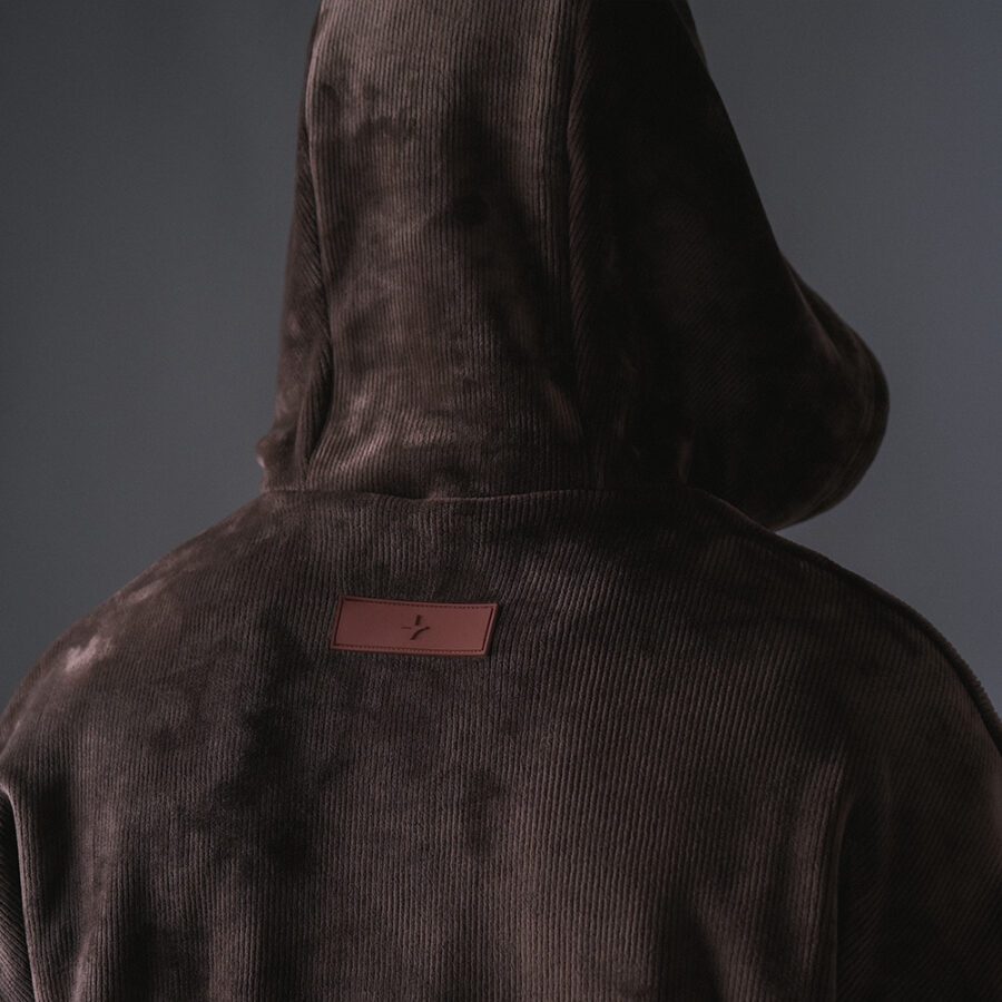 SISBURMA Corduroy Rectangle Hoodie - Image 13