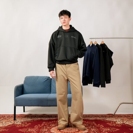 SISBURMA NPLH Double-Layer Reversible Rectangle Hoodie