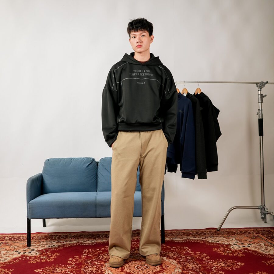 SISBURMA NPLH Double-Layer Reversible Rectangle Hoodie - Image 3