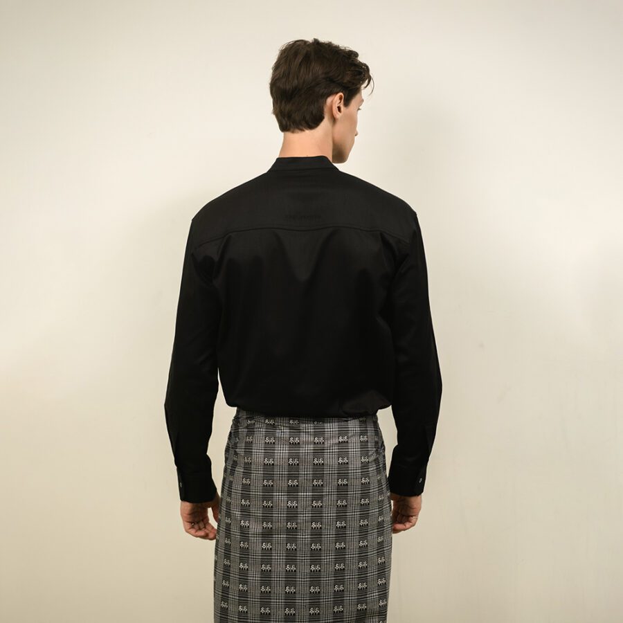 Yangoodsisburma Regular Fit Stand-Up Collar Shirt - Image 6