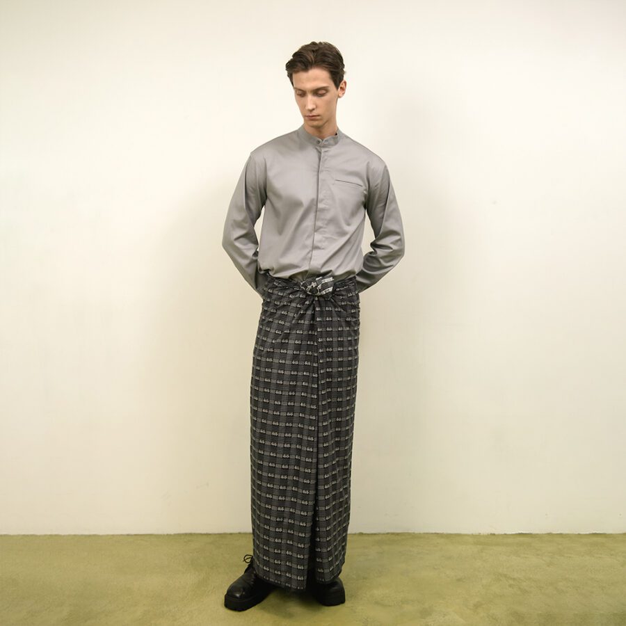 Yangoodsisburma Regular Fit Stand-Up Collar Shirt - Image 7