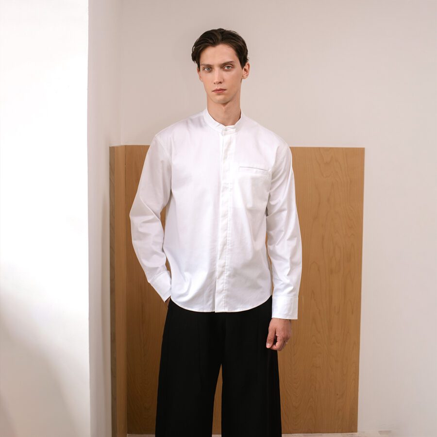 Yangoodsisburma Regular Fit Stand-Up Collar Shirt - Image 12