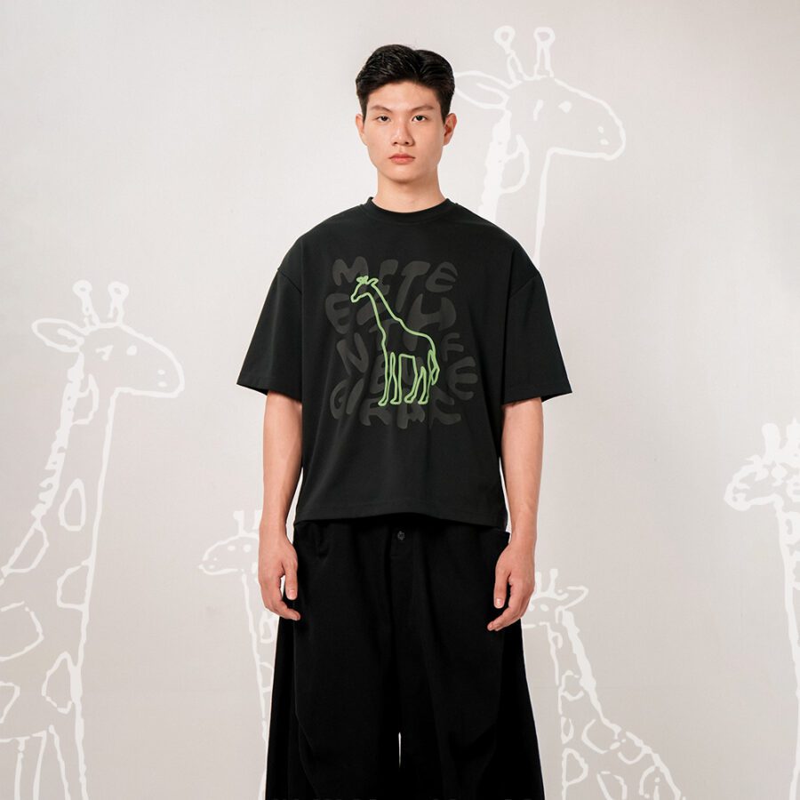 Meet The New Giraffe Vol.3 Cropped Boxy T-Shirt - Image 9