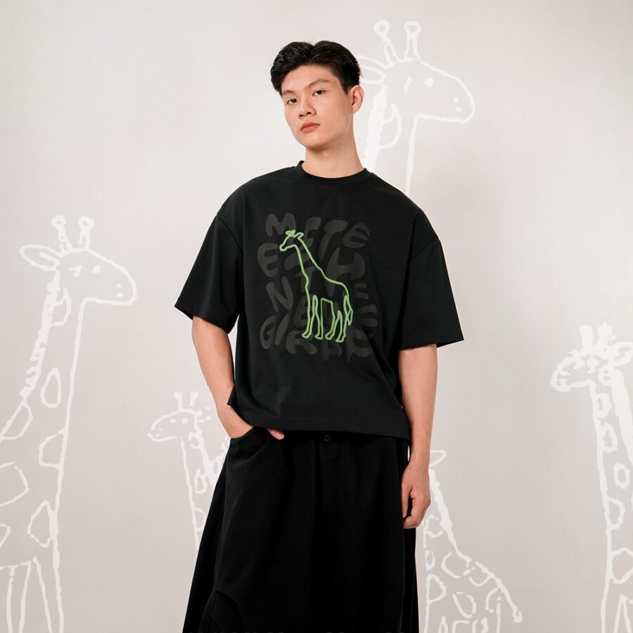 Meet The New Giraffe Vol.3 Cropped Boxy T-Shirt - Image 2