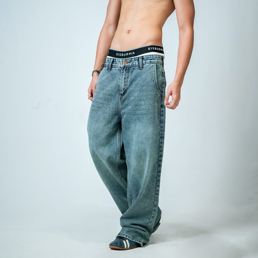 SISBURMA Chill Fit Washed Jean