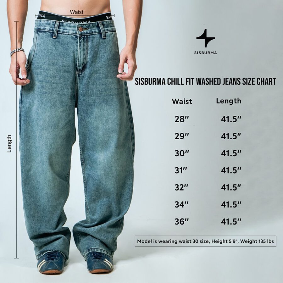SISBURMA Chill Fit Washed Jean - Image 13