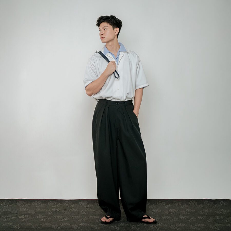 Pleated Wide-Leg Flow Pants - Image 15