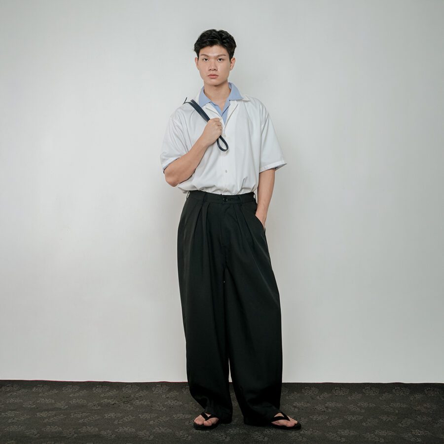 Pleated Wide-Leg Flow Pants - Image 14