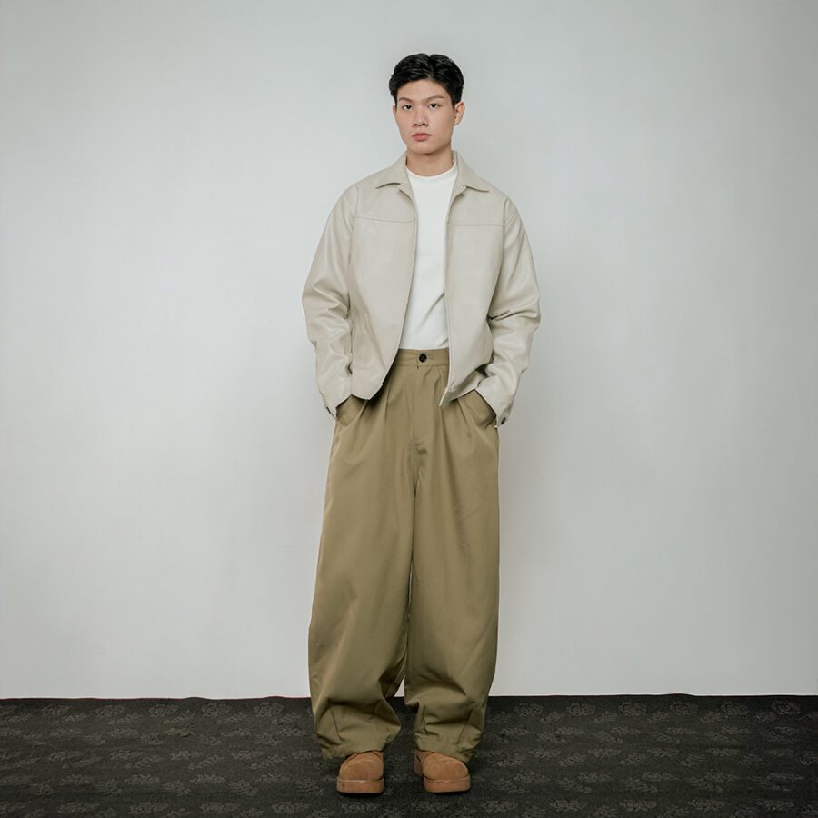Pleated Wide-Leg Flow Pants - Image 8