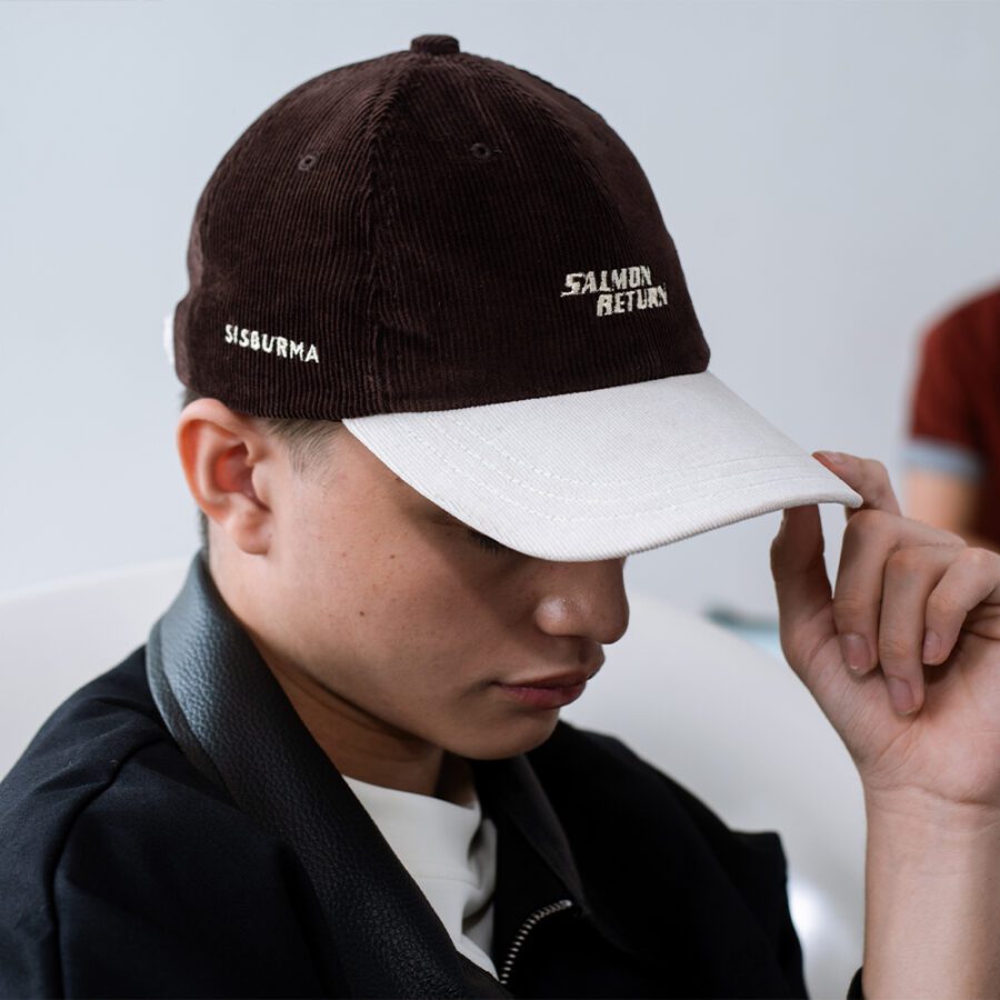 SISBURMA Salmon Run Corduroy Cap