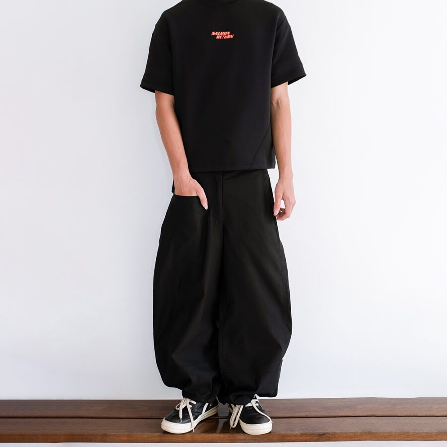 SISBURMA Salmon Run Wide-Leg Scimitar Jeans - Image 3