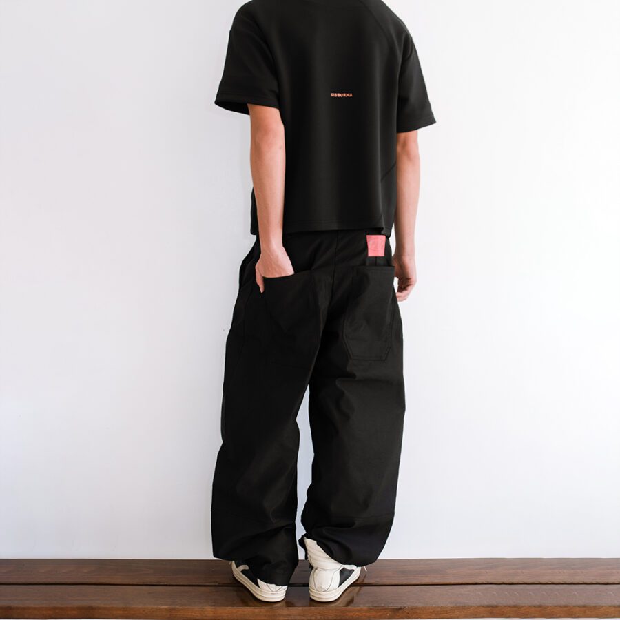 SISBURMA Salmon Run Wide-Leg Scimitar Jeans - Image 5