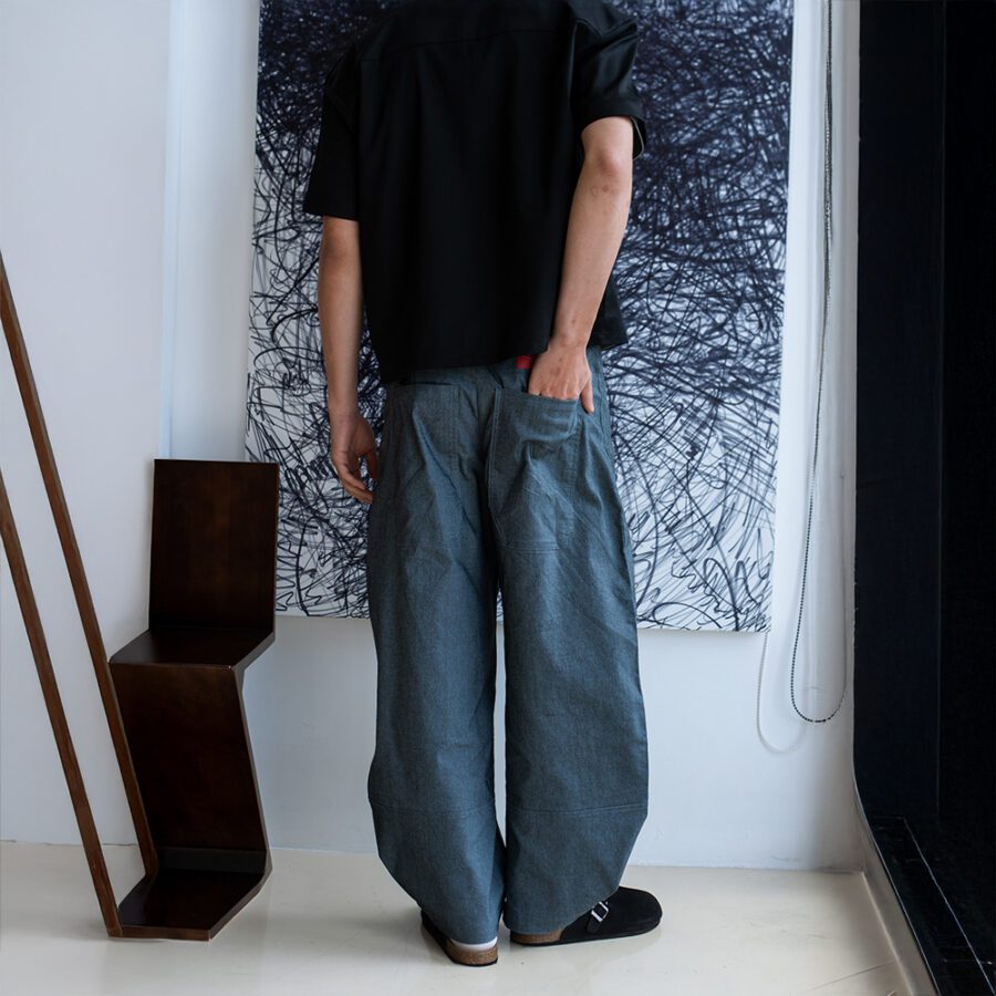 SISBURMA Salmon Run Wide-Leg Scimitar Jeans - Image 7