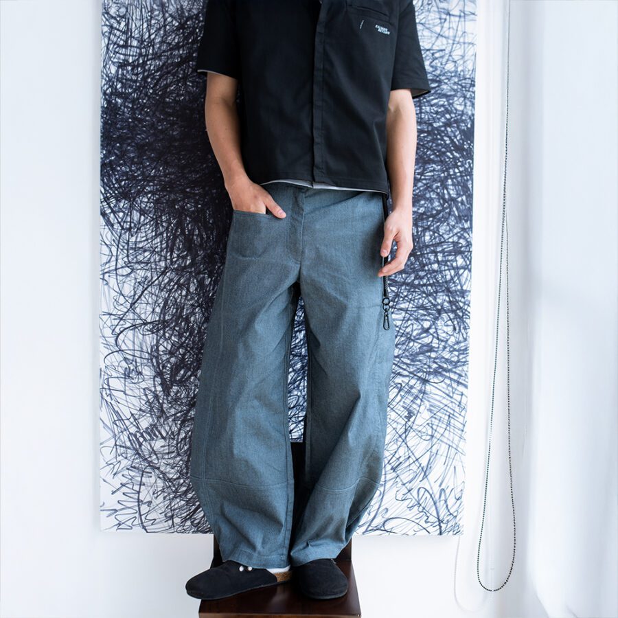 SISBURMA Salmon Run Wide-Leg Scimitar Jeans - Image 8