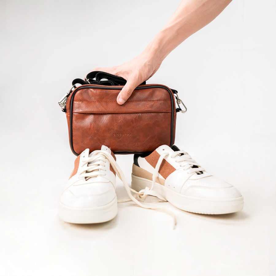 SISBURMA Minimalist Leather Shoulder Bag - Image 6