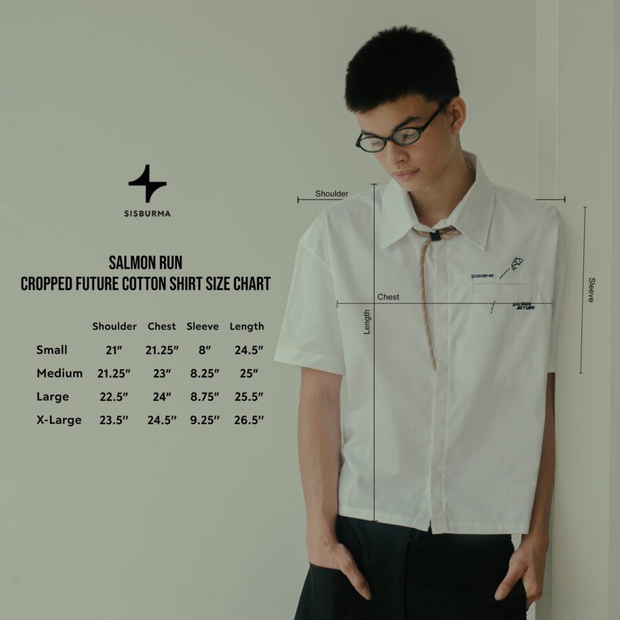 SISBURMA Salmon Run Cropped Future Cotton Shirt - Image 16