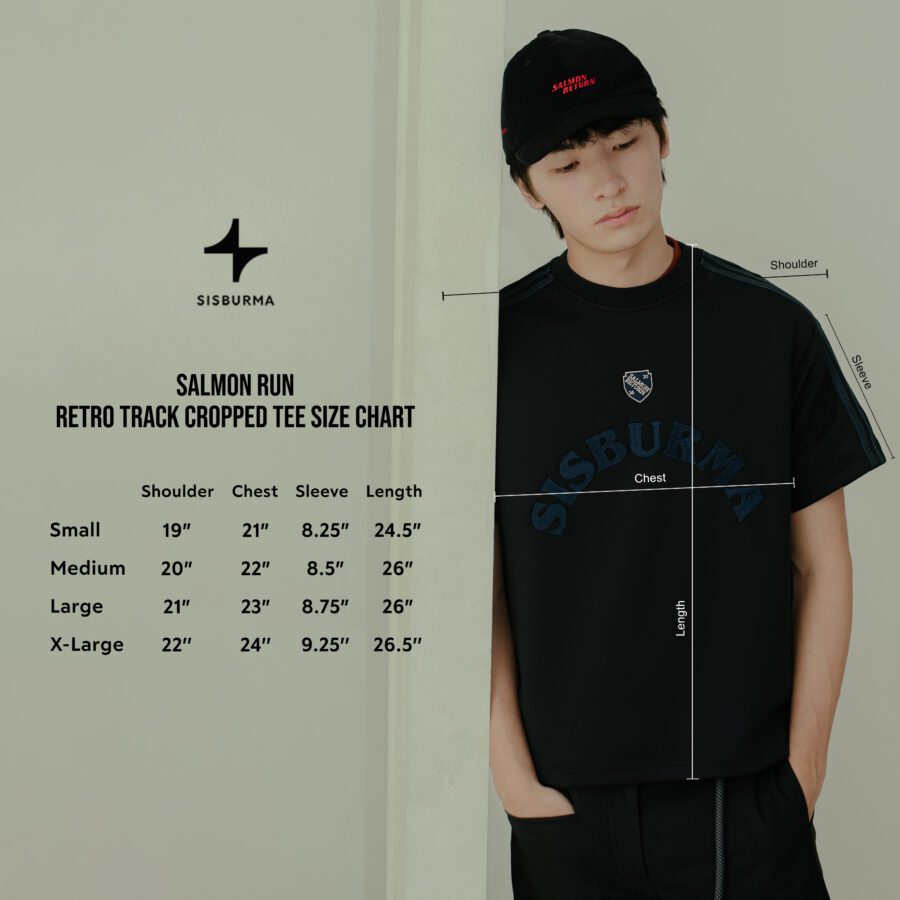 SISBURMA Salmon Run Retro Track Cropped Tee - Image 10