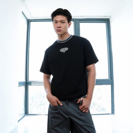 SISBURMA Contrast Collar Tee