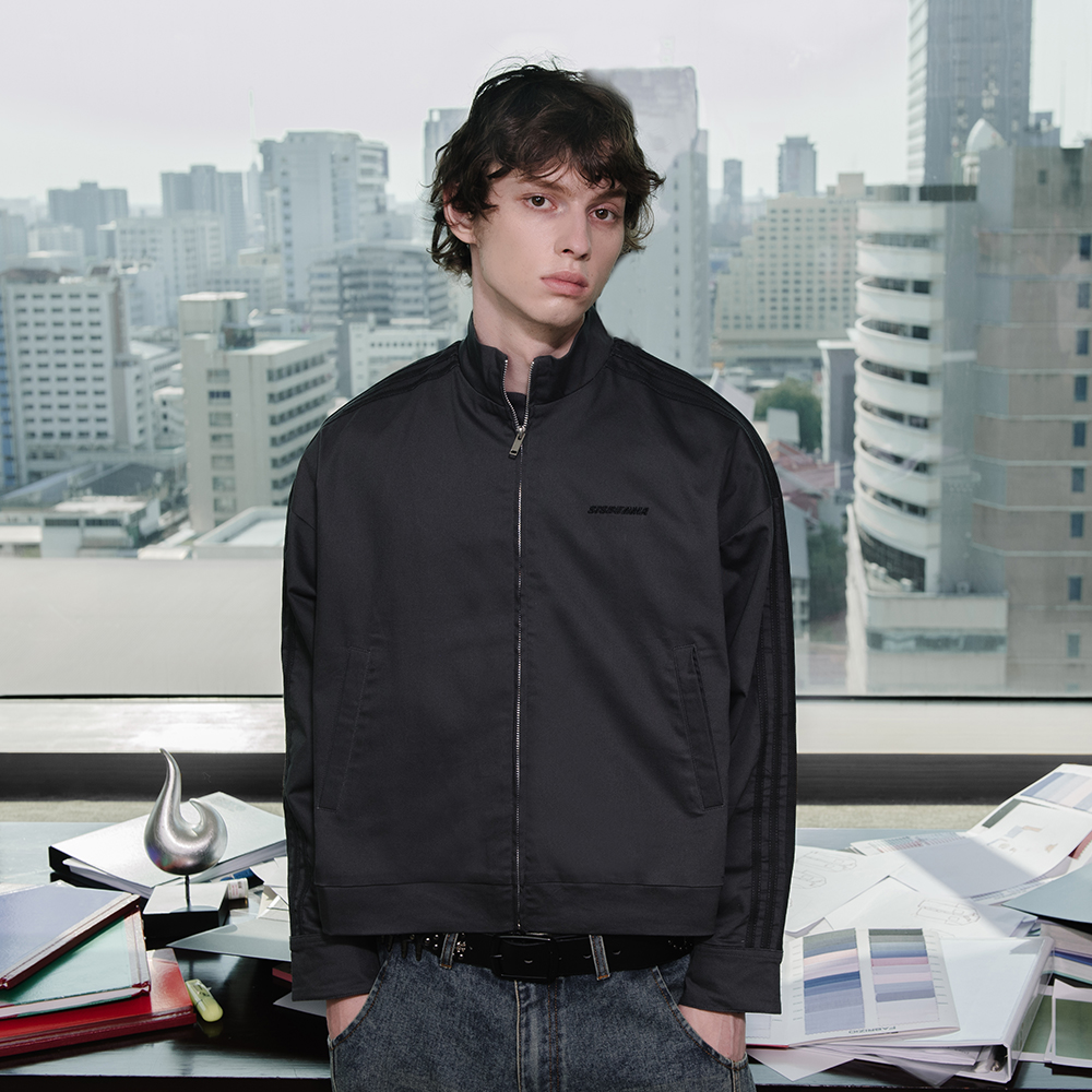 SISBURMA Contrast Piping Racer Jacket - Image 7