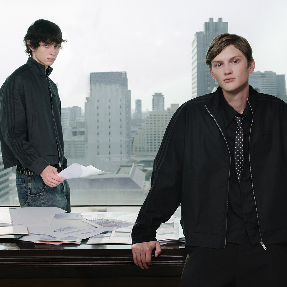 SISBURMA Contrast Piping Racer Jacket - Image 17