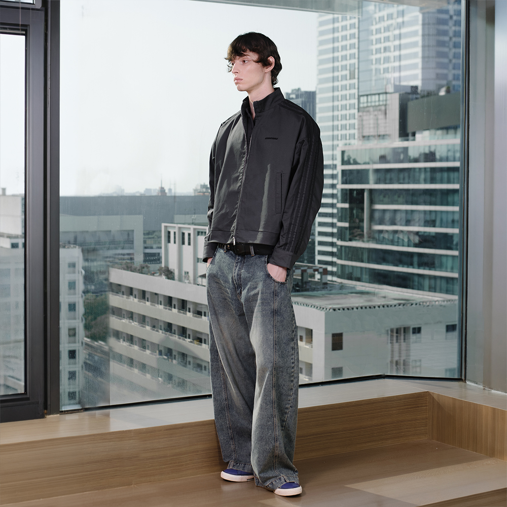 SISBURMA Contrast Piping Racer Jacket - Image 11