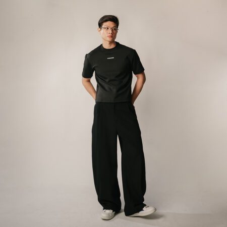 SISBURMA Wide Leg Side Pleated Blue Line Pants Vol.2