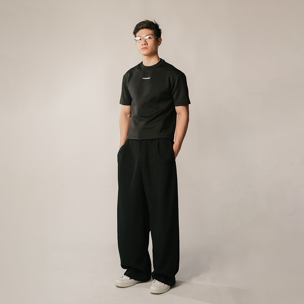SISBURMA Wide Leg Side Pleated Blue Line Pants Vol.2 - Image 3