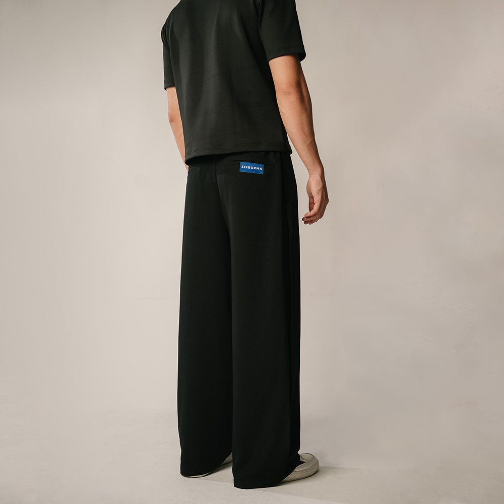 SISBURMA Wide Leg Side Pleated Blue Line Pants Vol.2 - Image 8