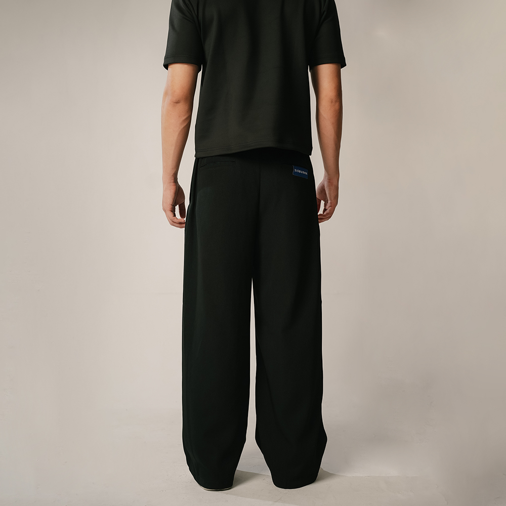 SISBURMA Wide Leg Side Pleated Blue Line Pants Vol.2 - Image 7