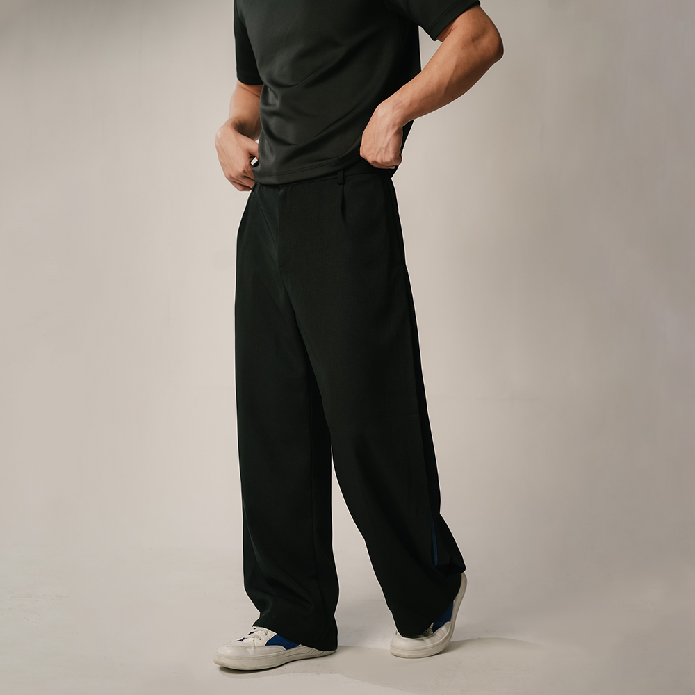 SISBURMA Wide Leg Side Pleated Blue Line Pants Vol.2 - Image 6
