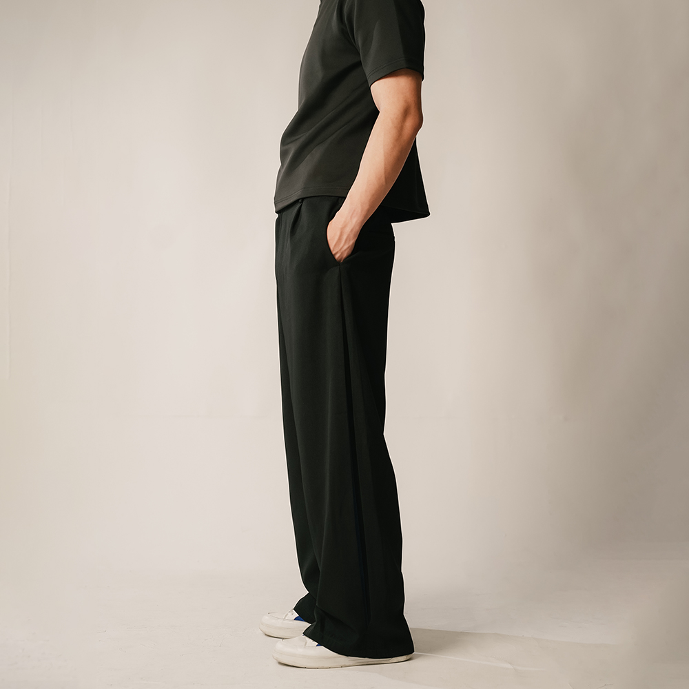 SISBURMA Wide Leg Side Pleated Blue Line Pants Vol.2 - Image 5