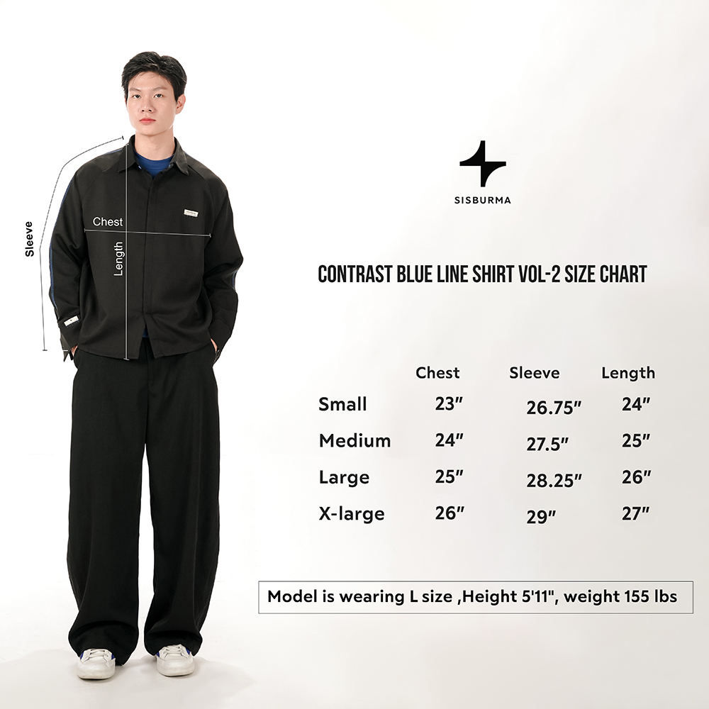 SISBURMA Contrast Blue Line Shirt Vol-2 - Image 11