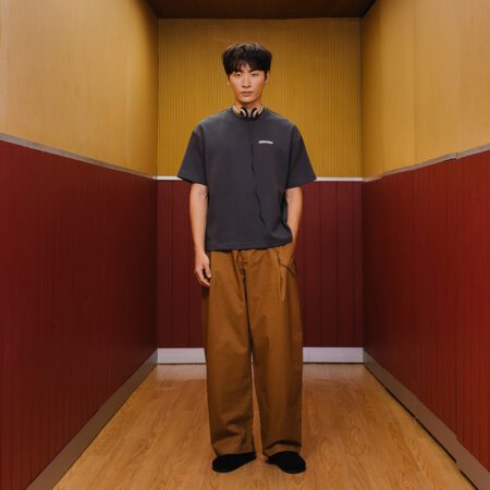  SISBURMA Minimal Arch Cloud Cotton Tee