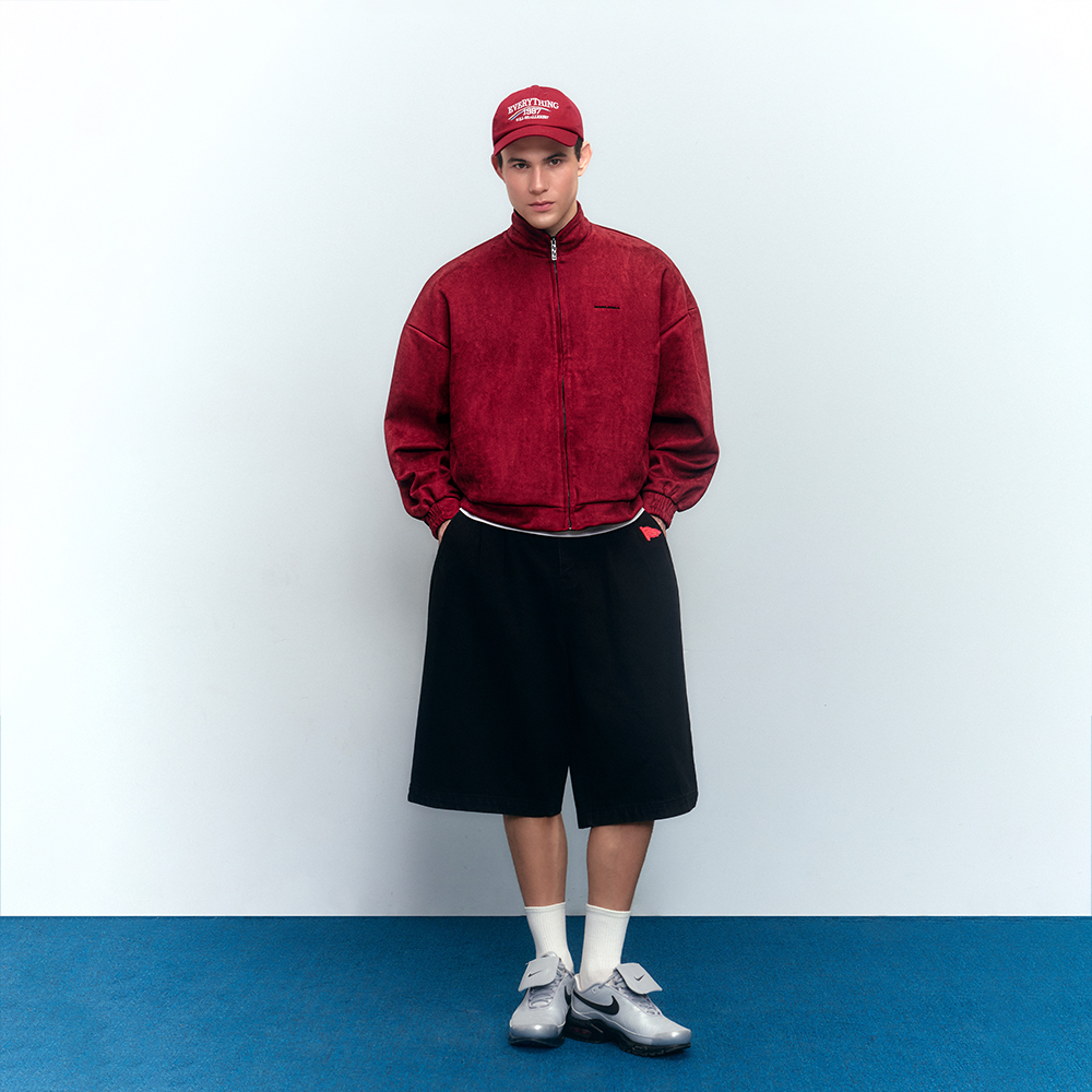 SISBURMA Chamois Contrast Panel Jacket